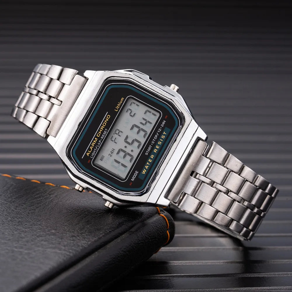 Digital Sports Watch - Waterproof LED Wristwatch for Men & Women