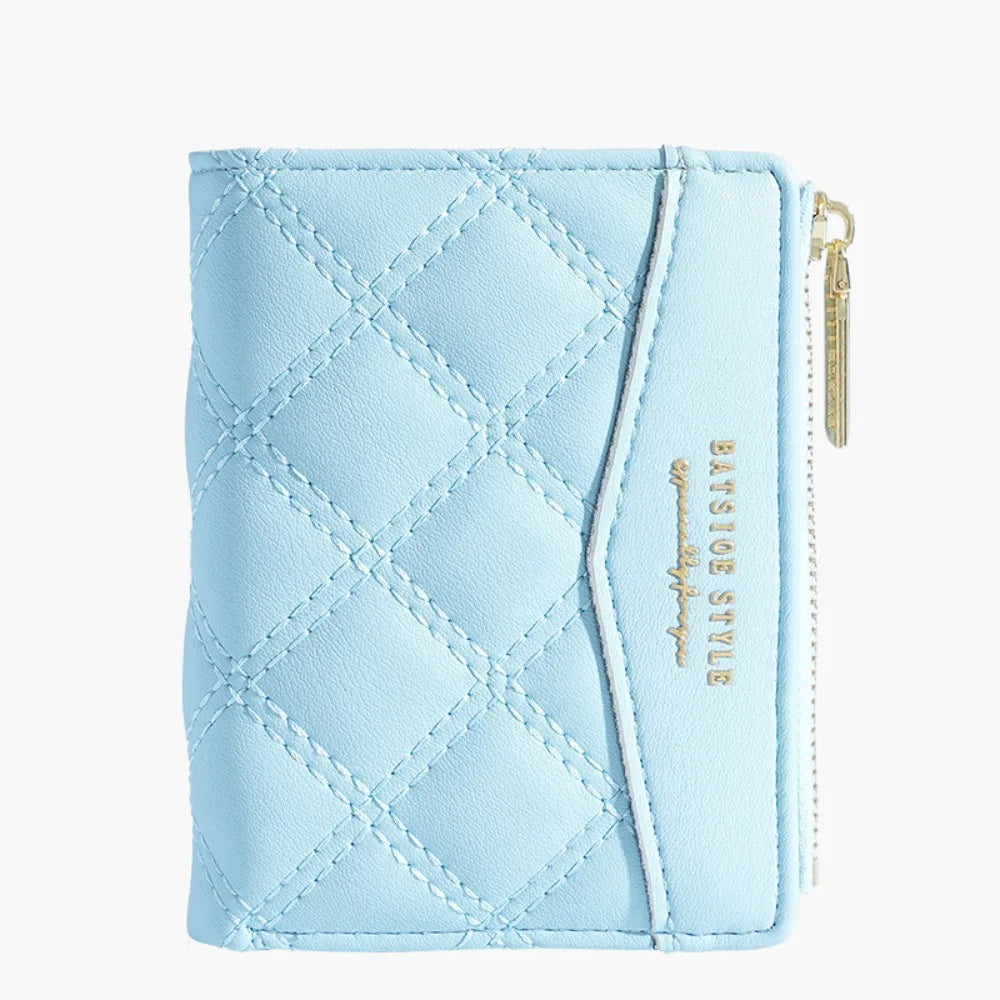 QUILTED FLAP WALLET – WOMEN'S ZIP CARD & COIN HOLDER