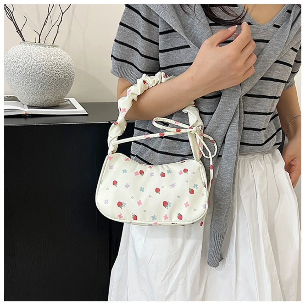 Women's Pleated Shoulder Bag - Trendy Underarm Handbag