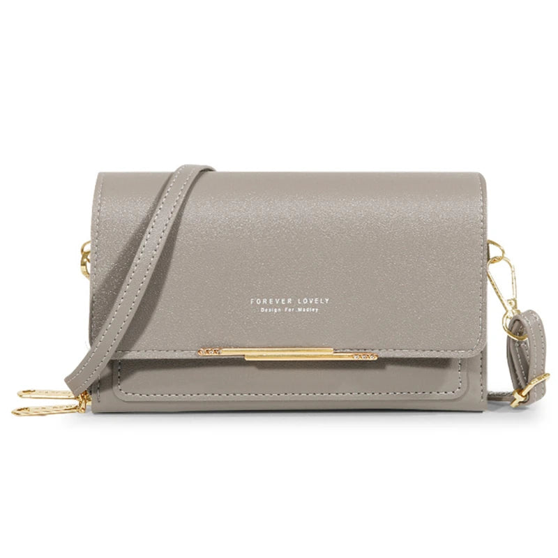 LUXE MULTI-COMPARTMENT CROSSBODY – LEATHER & GOLD ACCENTS
