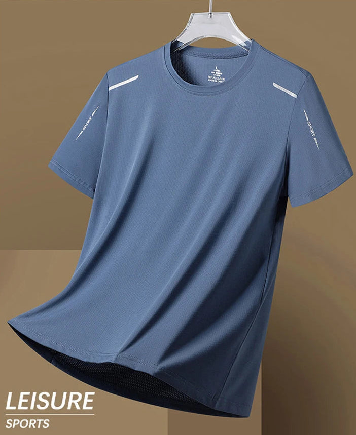 Men's Quick-Dry Athletic T-Shirt - Breathable Outdoor Sports Tee
