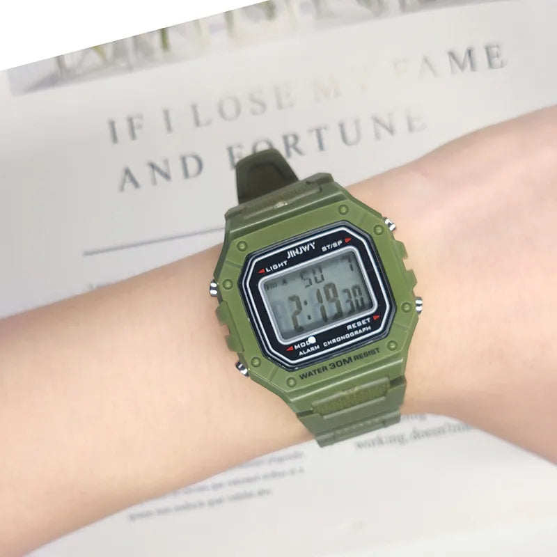 Digital Sports Watch - Waterproof LED Wristwatch for Men & Women