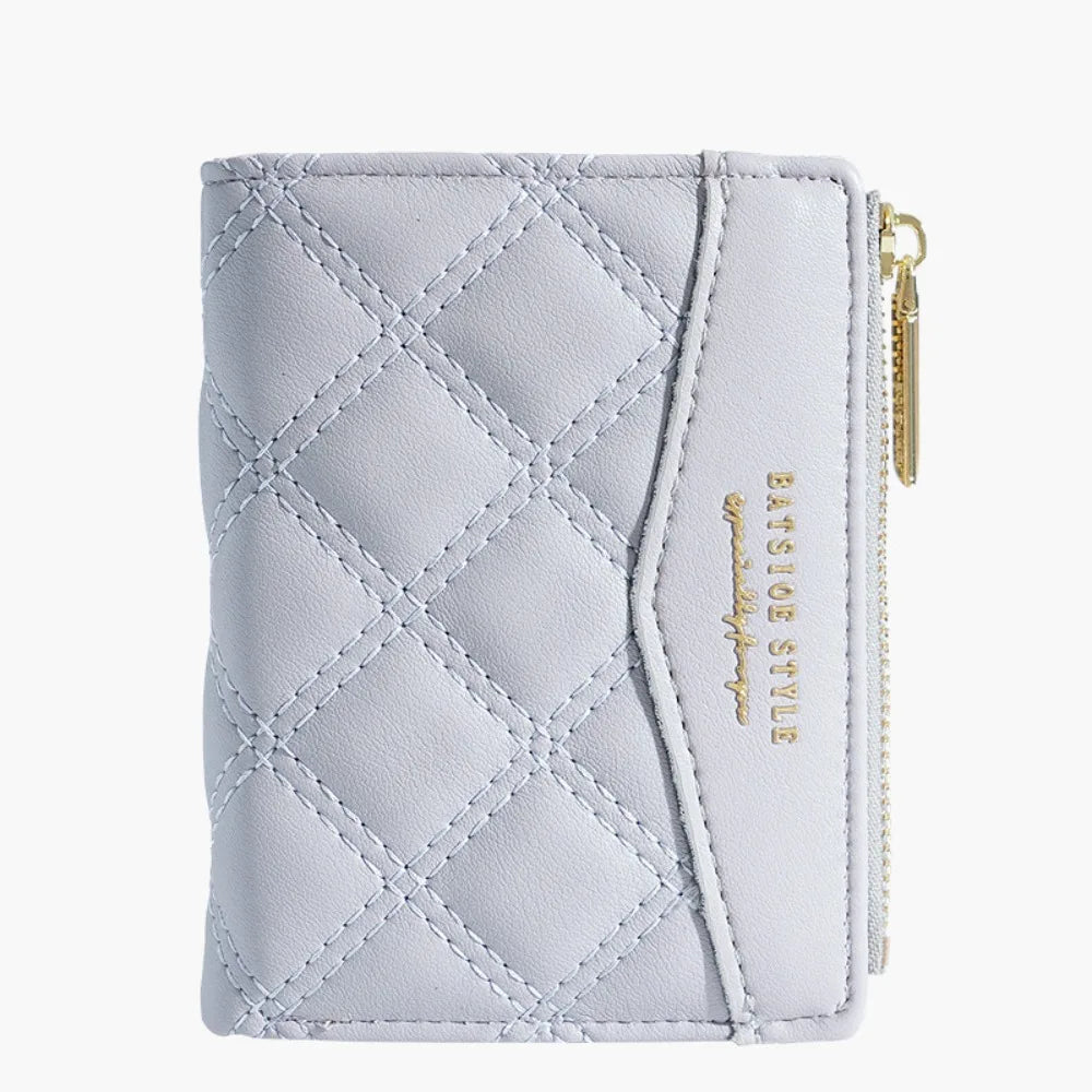 QUILTED FLAP WALLET – WOMEN'S ZIP CARD & COIN HOLDER