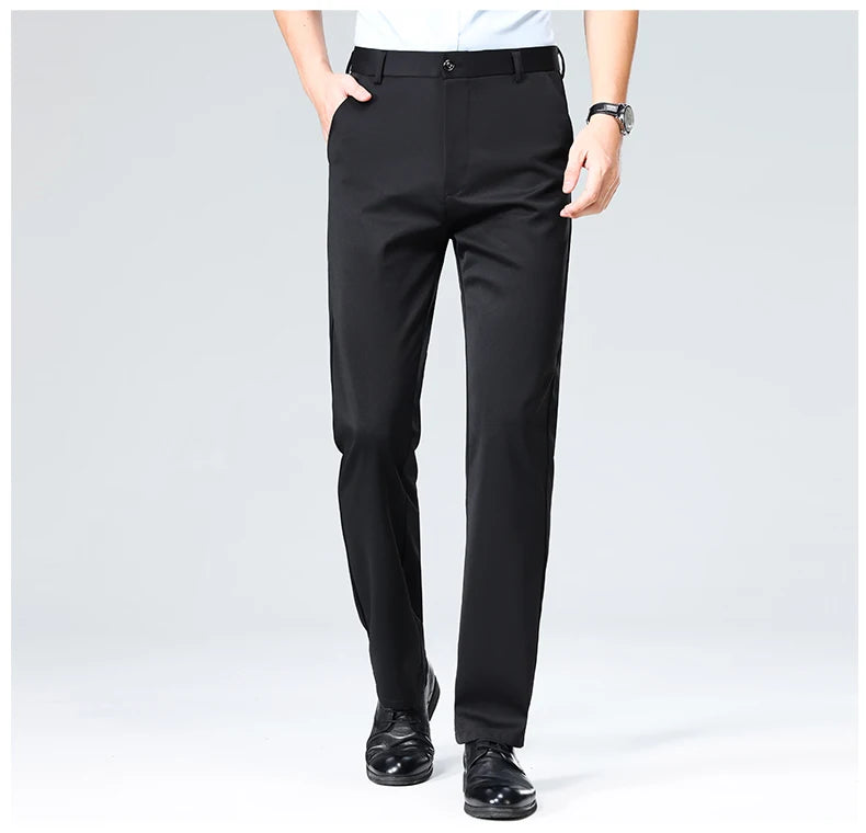 Men's Formal Dress Suit Pants - Business Casual Trousers