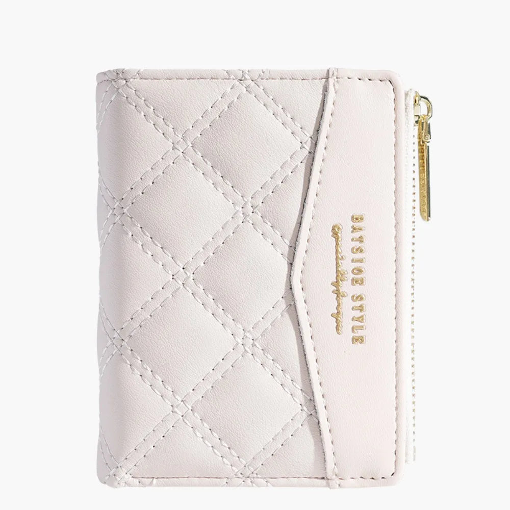 QUILTED FLAP WALLET – WOMEN'S ZIP CARD & COIN HOLDER