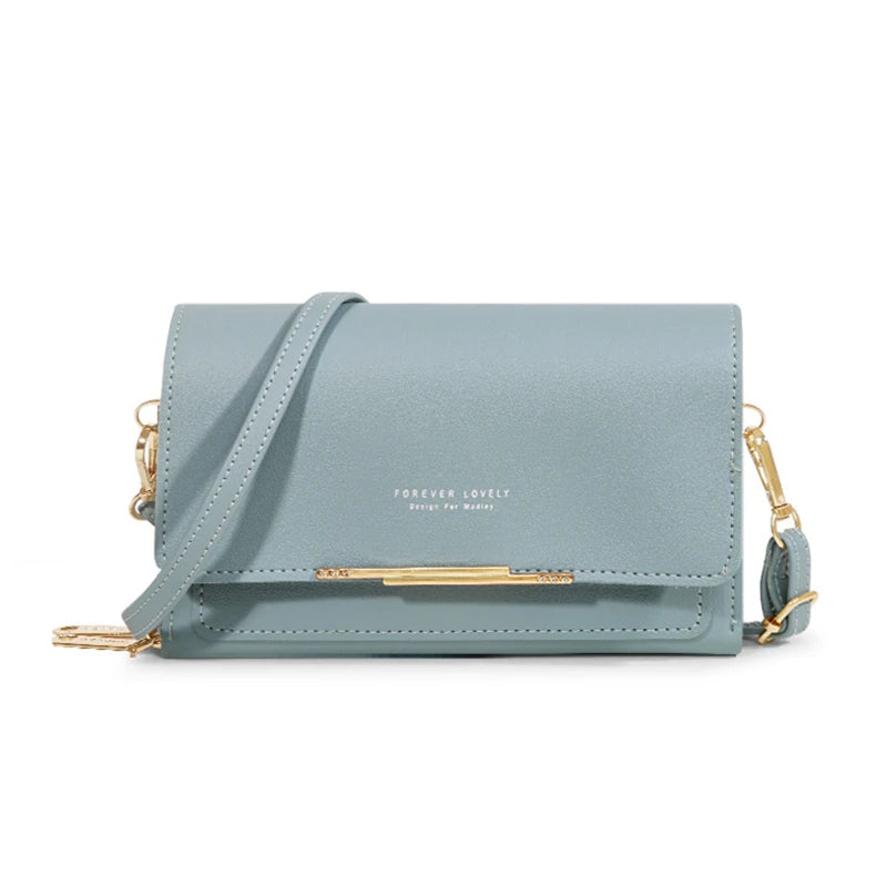 LUXE MULTI-COMPARTMENT CROSSBODY – LEATHER & GOLD ACCENTS