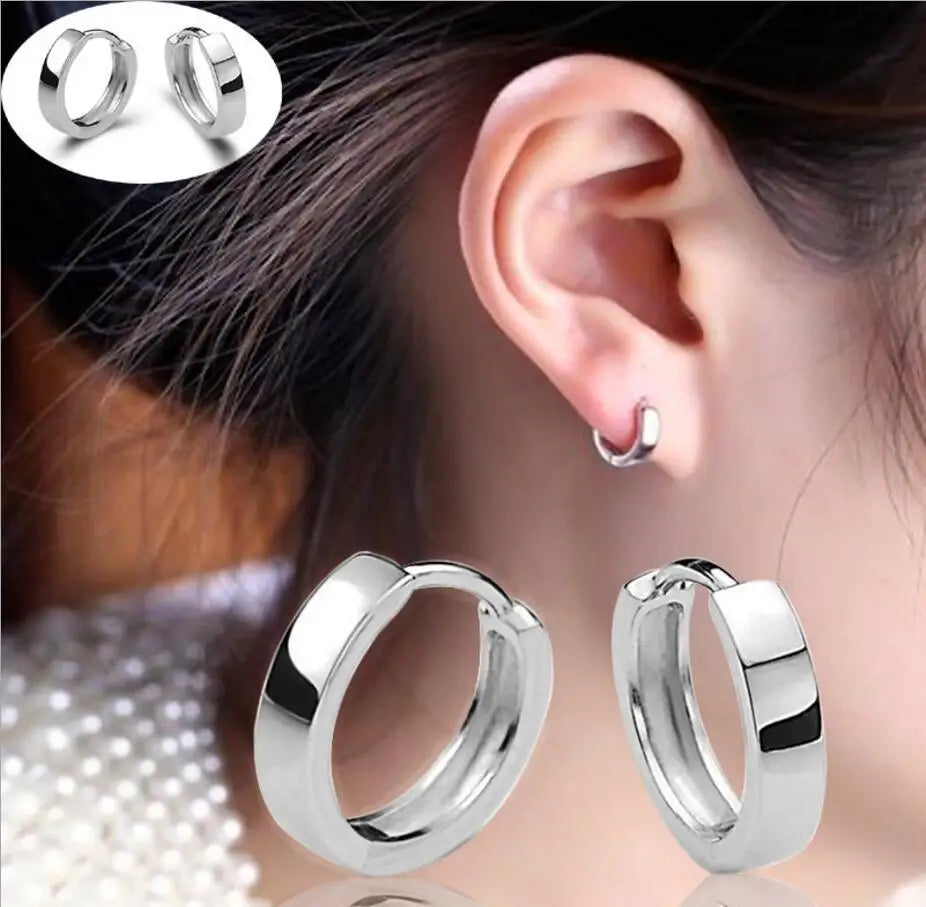 Mini Hoop Earrings - 925 Sterling Silver Huggie Hoops for Women & Men