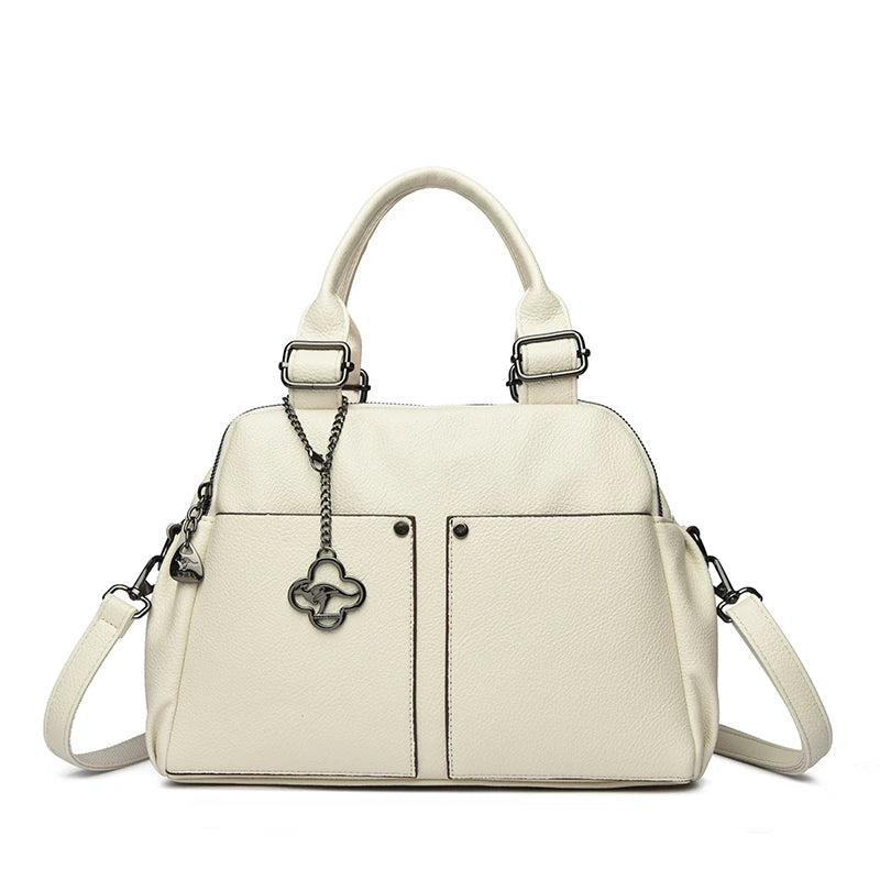 STRUCTURED TOP-HANDLE CROSSBODY BAG