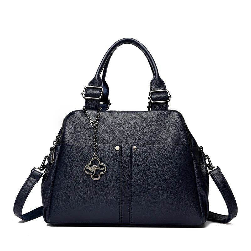 STRUCTURED TOP-HANDLE CROSSBODY BAG