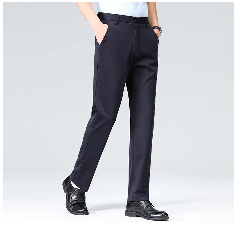 Men's Formal Dress Suit Pants - Business Casual Trousers