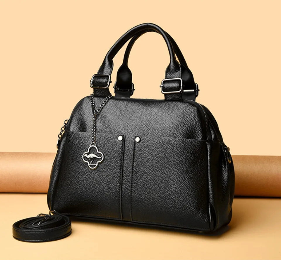 STRUCTURED TOP-HANDLE CROSSBODY BAG