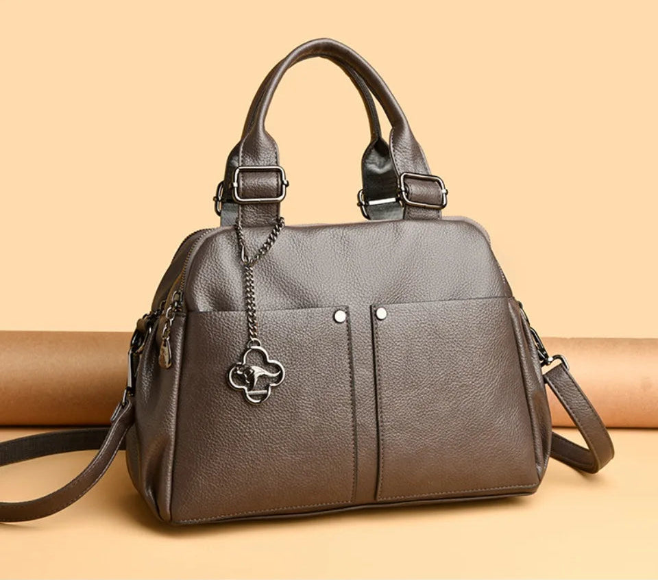 STRUCTURED TOP-HANDLE CROSSBODY BAG