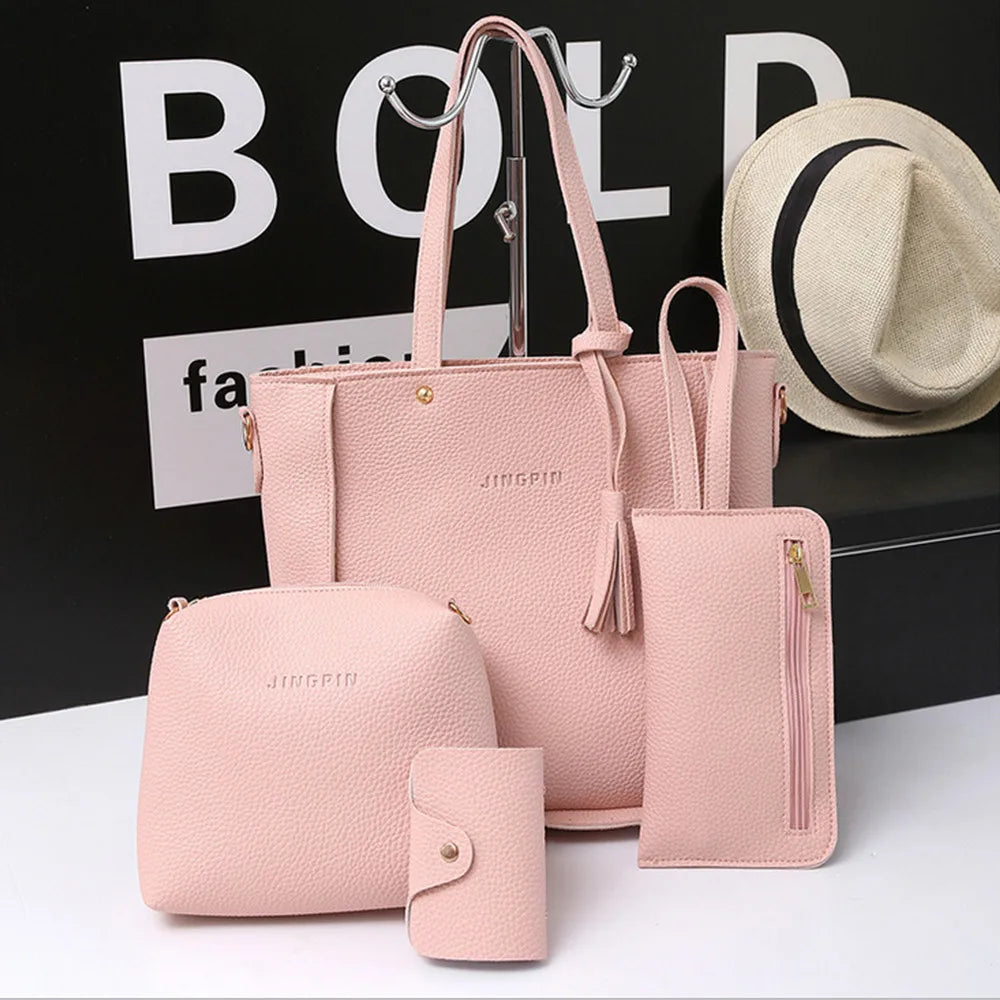 SIGNATURE 4-TEILIGES SET – LUXURIÖSE MINIMALISTISCHE HANDTASCHEN
