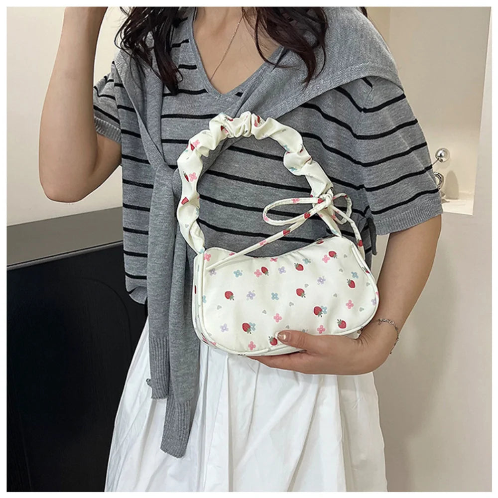 Women's Pleated Shoulder Bag - Trendy Underarm Handbag