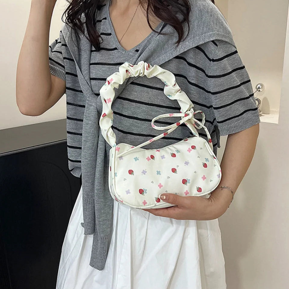 Women's Pleated Shoulder Bag - Trendy Underarm Handbag
