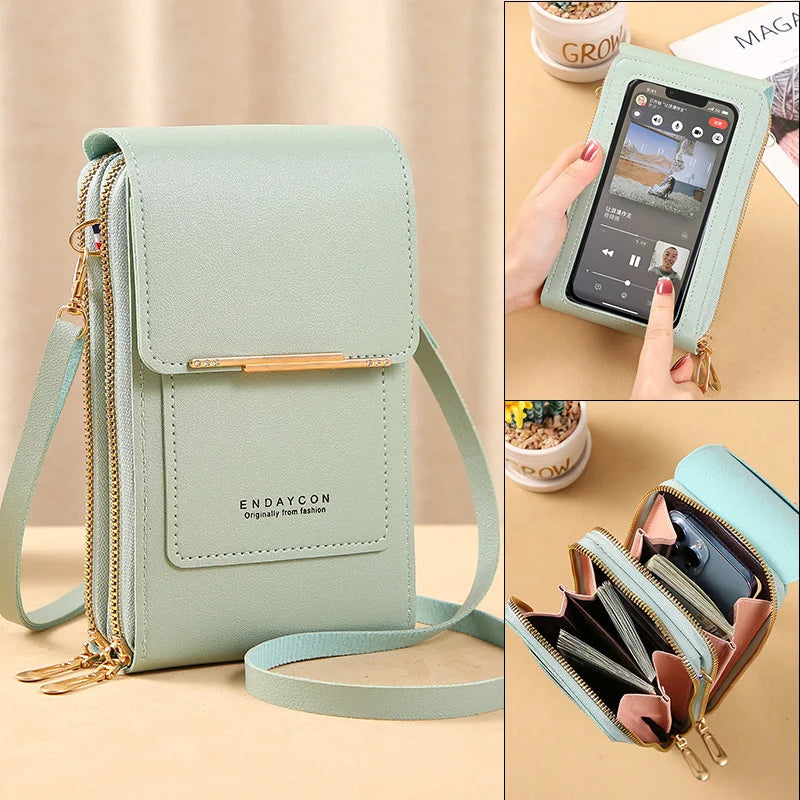 TOUCH SCREEN PHONE PURSE – CROSSBODY WALLET & MULTI-COMPARTMENT ORGANIZER