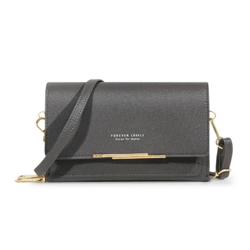 LUXE MULTI-COMPARTMENT CROSSBODY – LEATHER & GOLD ACCENTS