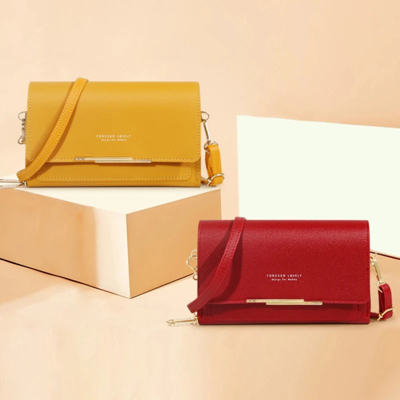 LUXE MULTI-COMPARTMENT CROSSBODY – LEATHER & GOLD ACCENTS