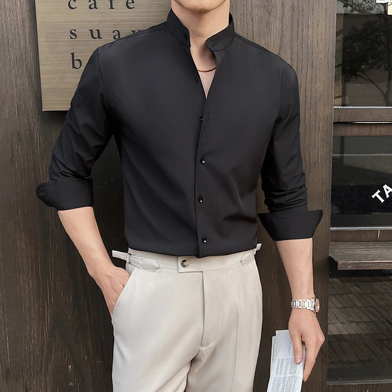 MEN'S LONG-SLEEVE DRESS SHIRT – CLASSIC BUTTON-DOWN FOR BUSINESS & CASUAL STYLE