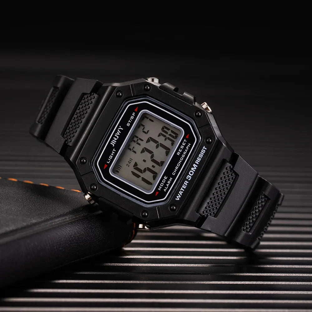 Digital Sports Watch - Waterproof LED Wristwatch for Men & Women
