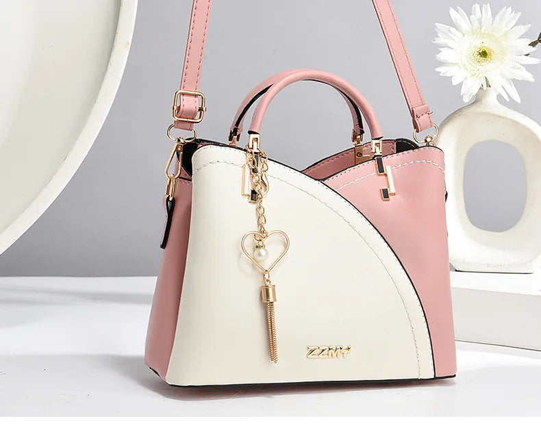 ELEGANTE COLORBLOCK HANDTASCHEN-SET – HENKELTASCHE & PASSENDES PORTEFÜLLE