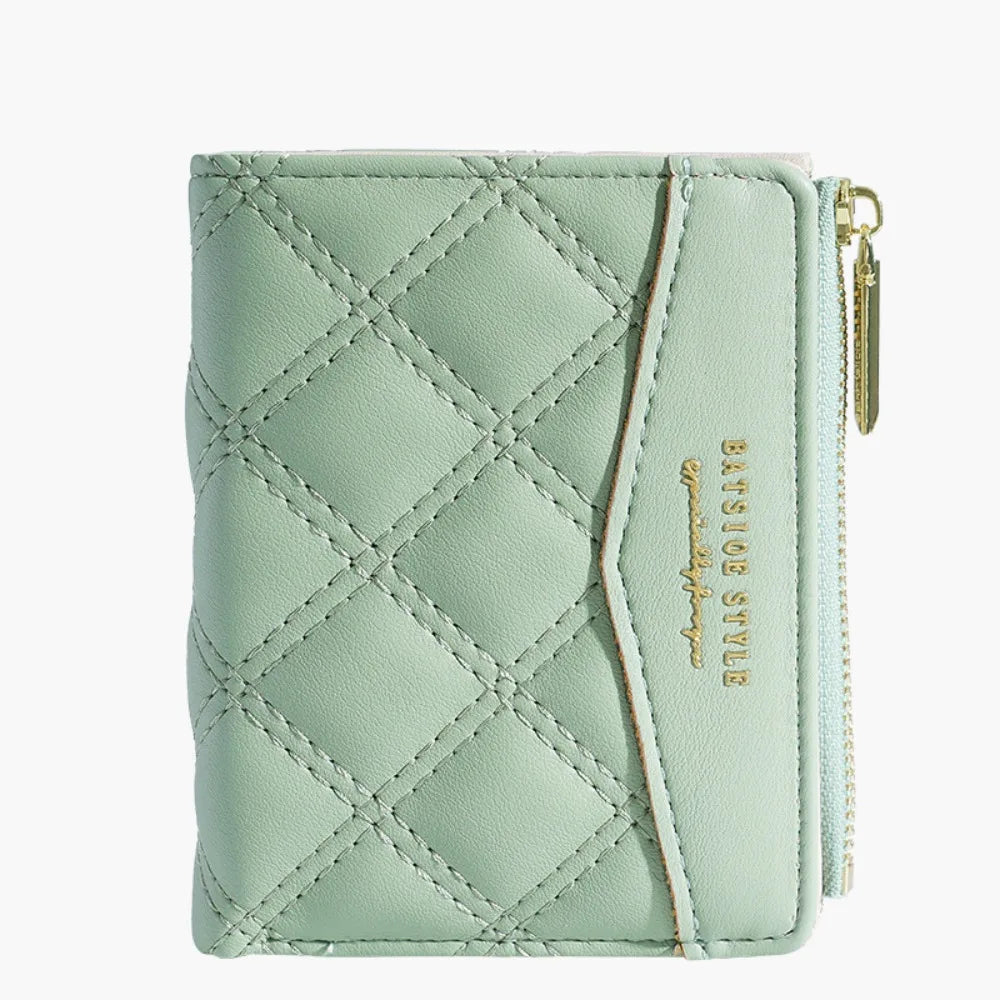 QUILTED FLAP WALLET – WOMEN'S ZIP CARD & COIN HOLDER
