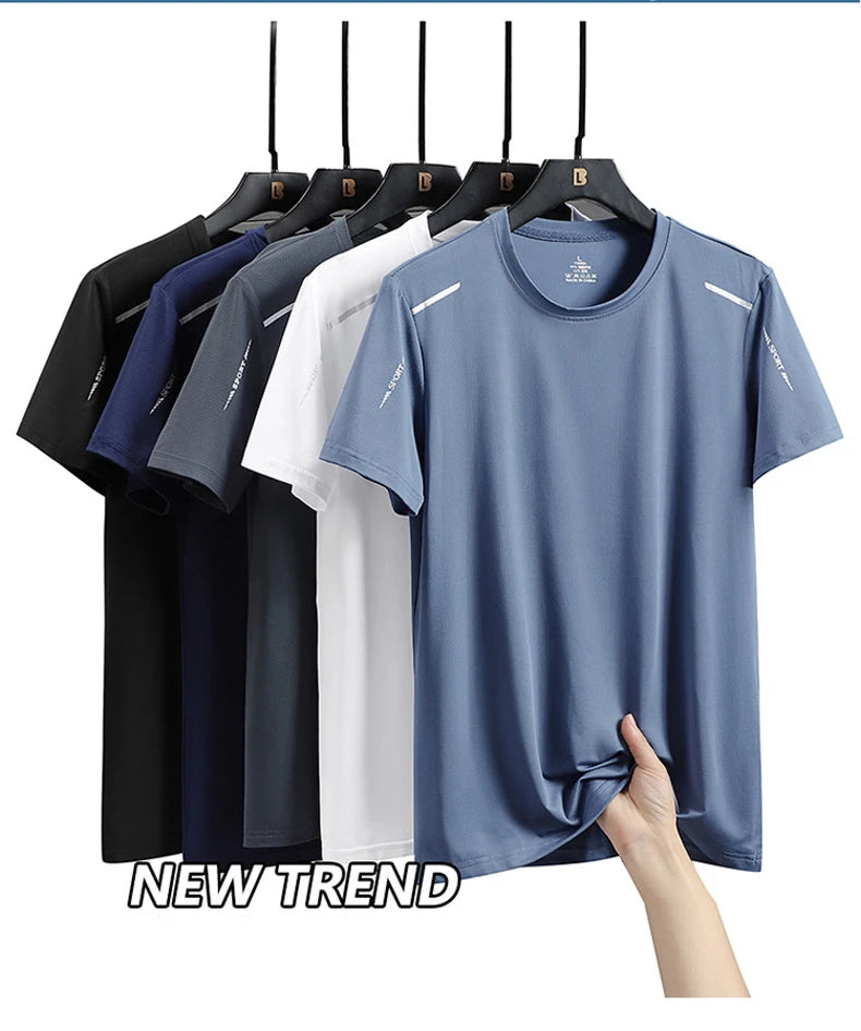 Men's Quick-Dry Athletic T-Shirt - Breathable Outdoor Sports Tee