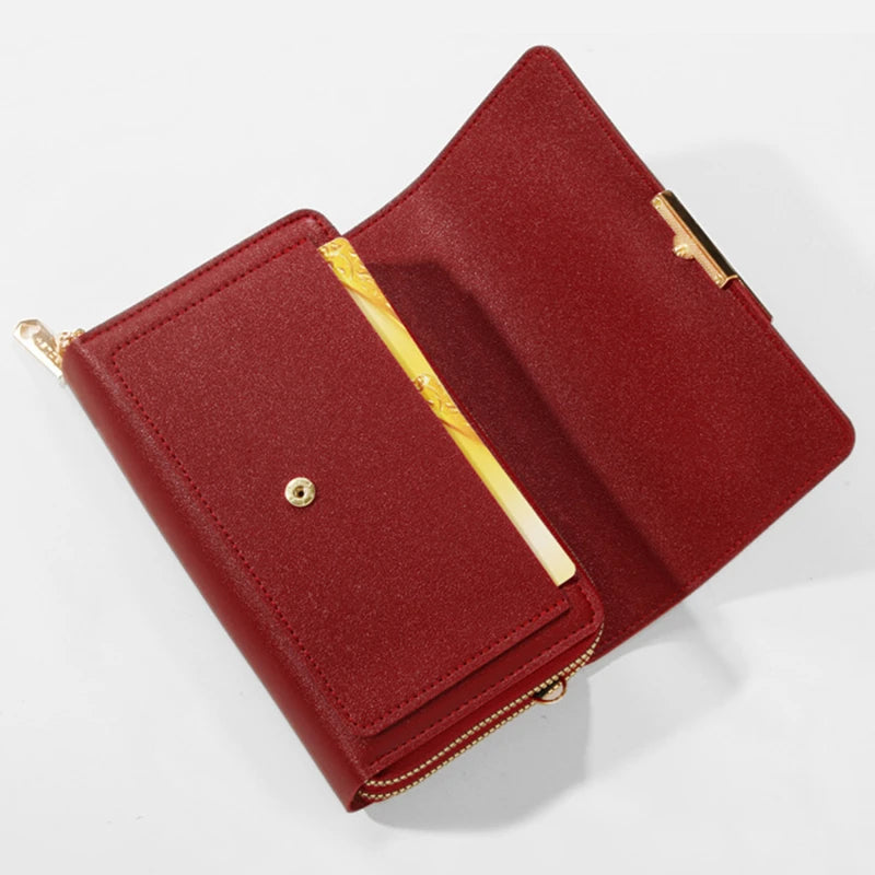 LUXE MULTI-COMPARTMENT CROSSBODY – LEATHER & GOLD ACCENTS