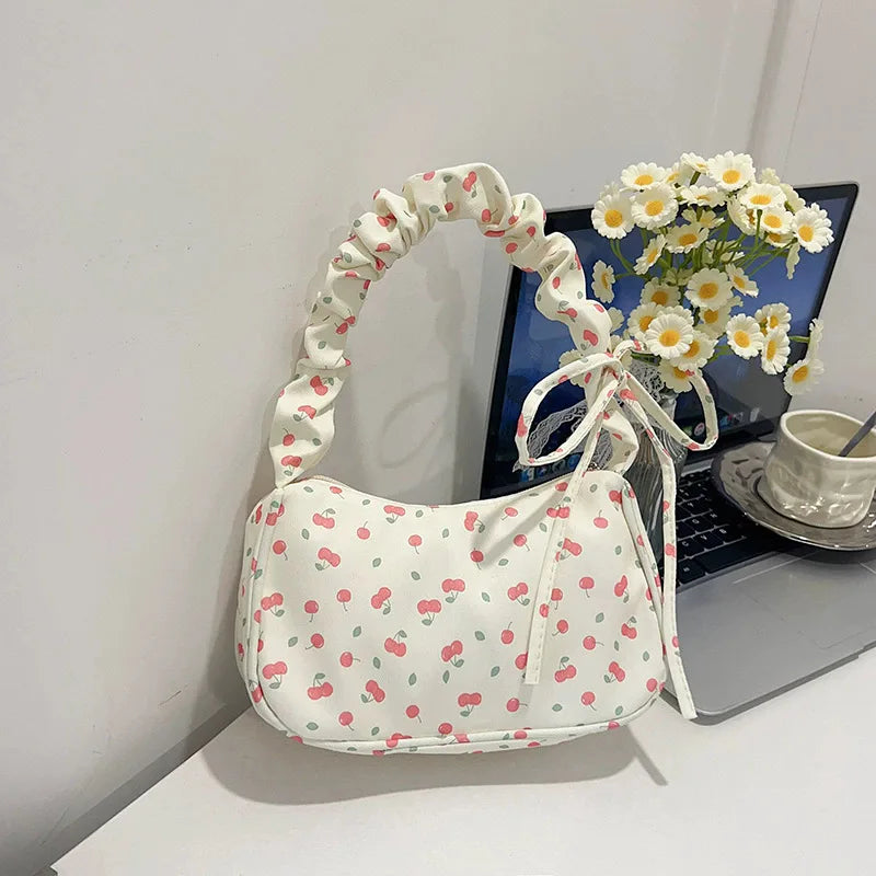 Women's Pleated Shoulder Bag - Trendy Underarm Handbag