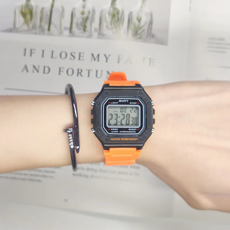 Digital Sports Watch - Waterproof LED Wristwatch for Men & Women