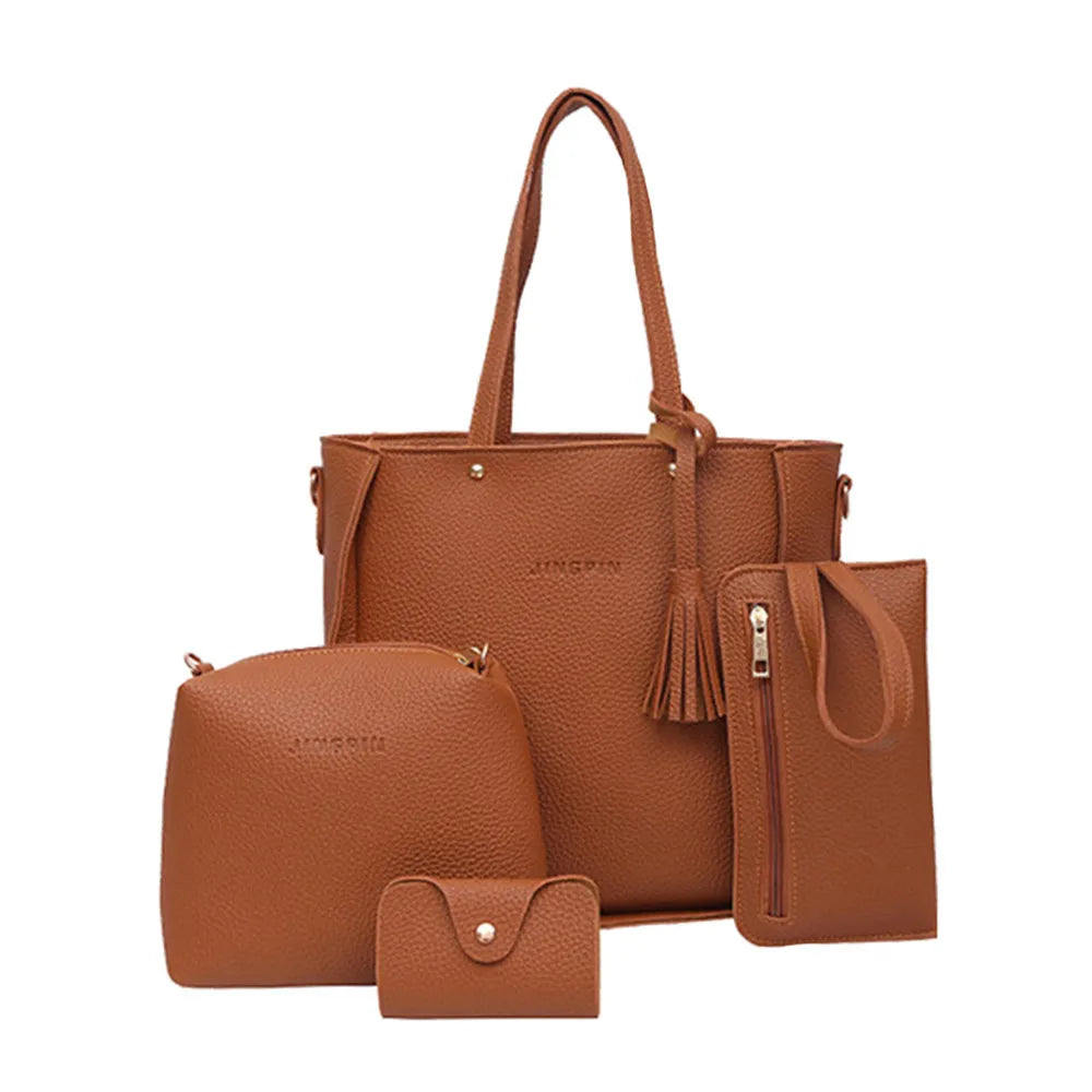 SIGNATURE 4-TEILIGES SET – LUXURIÖSE MINIMALISTISCHE HANDTASCHEN