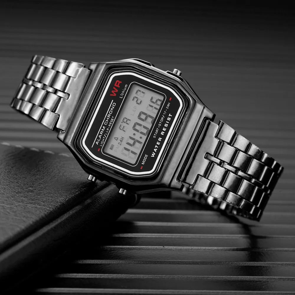 Digital Sports Watch - Waterproof LED Wristwatch for Men & Women