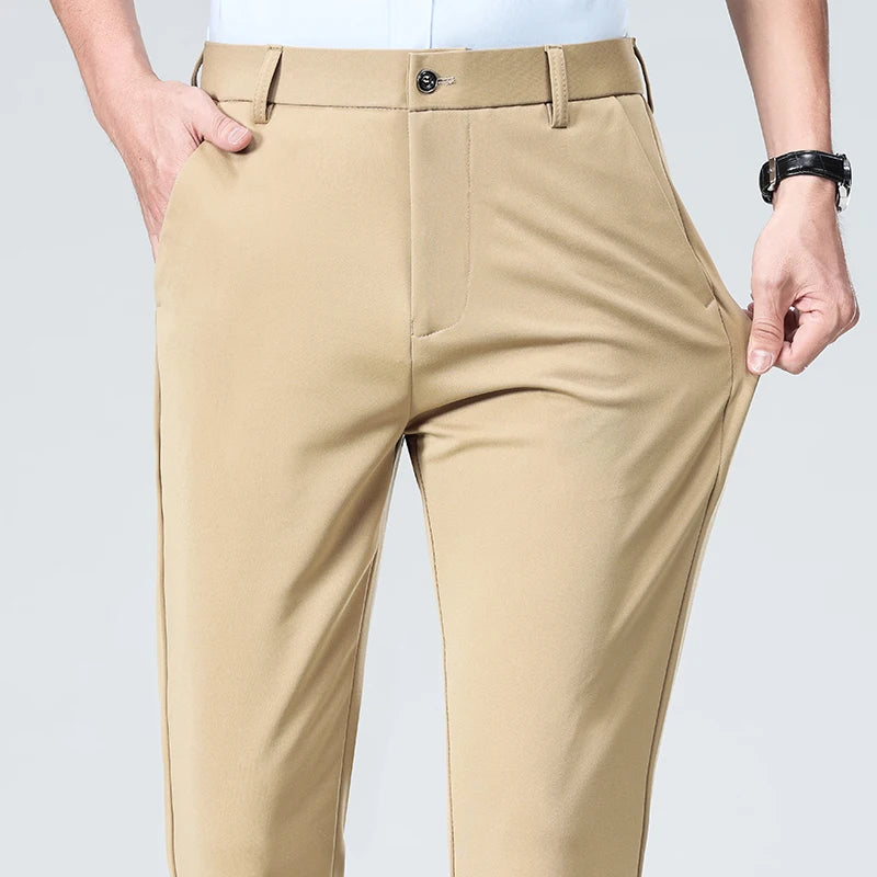 Men's Formal Dress Suit Pants - Business Casual Trousers