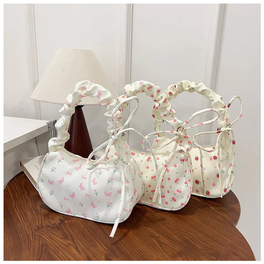 Women's Pleated Shoulder Bag - Trendy Underarm Handbag