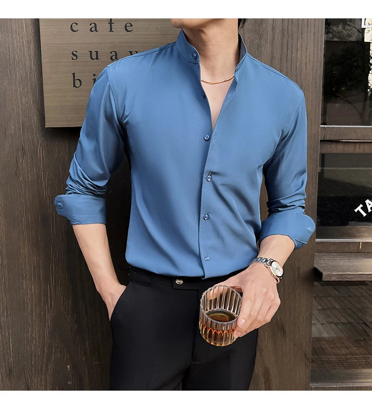 MEN'S LONG-SLEEVE DRESS SHIRT – CLASSIC BUTTON-DOWN FOR BUSINESS & CASUAL STYLE