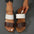 Women's Contrast Color Slide Sandals - Casual Flat Beach Shoes
