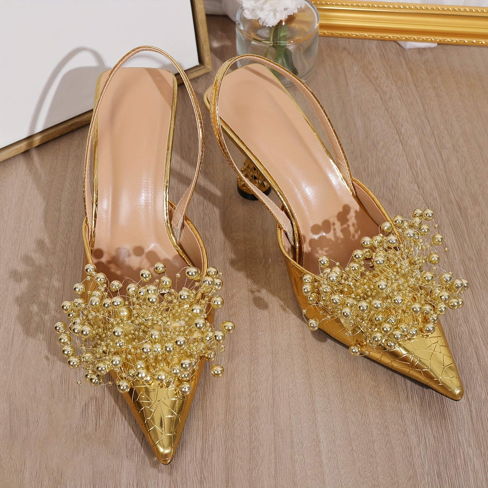 Women's Pointed Toe Slingback Heels - Elegant Party Sandals